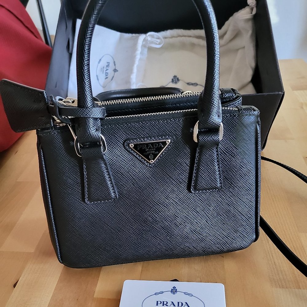 Prada steffiano lux leather bag